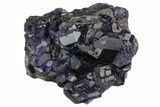 Purple Fluorite Crystals on Druzy Quartz - China #125320-1